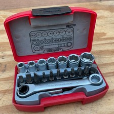 Teng Tools 1/4in Drive Bits Box 20 Piece Metric Socket Set & Bit Set BBX20