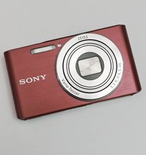 Sony DSC-W830 CyberShot 20.1MP Digital Red Camera 8x Zoom w/Battery English