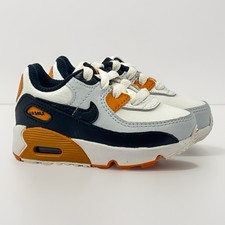 Size 4C Toddler Nike Air Max 90 LTR Pure Platinum/Black CD6868-023 Defect/No Box