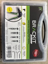 Brackit Plasterboard Fixing 88 Piece Wall Anchor Setting Tool Kit - in Carry Cas