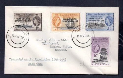 Falkland Island Dependencies - 1956 Trans Antarctic Expedition First Day Cover