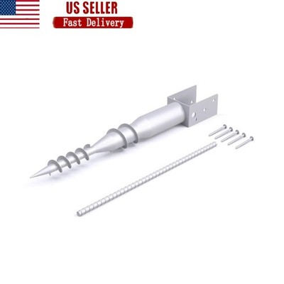 No Dig Ground Anchor 4x4 Mailbox Post Easy Installation Heavy Duty Steel New