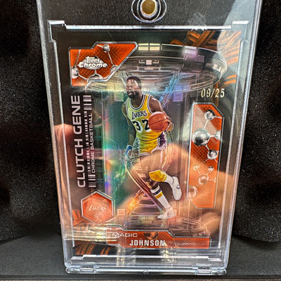 Topps 2025-26 Topps Chrome update Magic Johnson Lakers Clutch Gene CG-28 09/25
