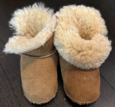 Bear Paw Brown infant baby winter snow boots sherpa small 0-6m NWOB