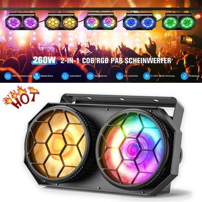 260W 2 LED Par COB Strahler DMX RGB Bühnenlicht Warmweiß Kaltweiß Theater Show