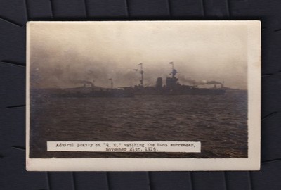Postkarte Versand, Admiral Beatty über Q. E. Beobachtet die Kapitulation der Hunnen