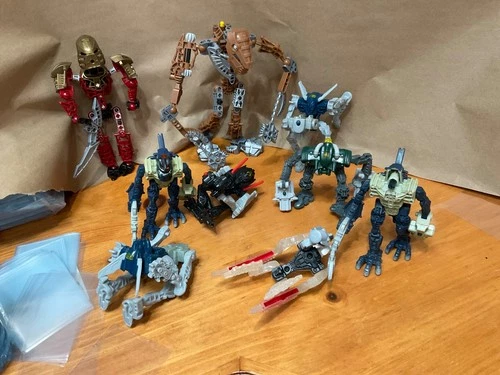 8 figures  LEGO BIONICLE with masks