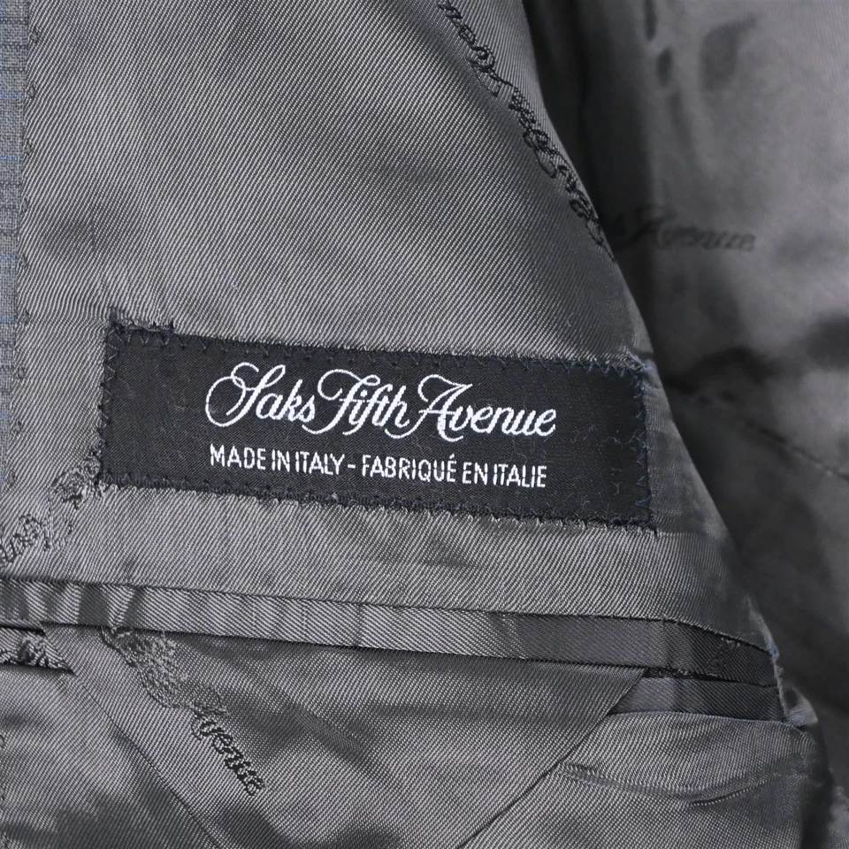 NUEVO Traje de hombro suave moderno Ermenegildo Zegna 42R 34x32 gris a cuadros 100 % lana Foto 4 de 4