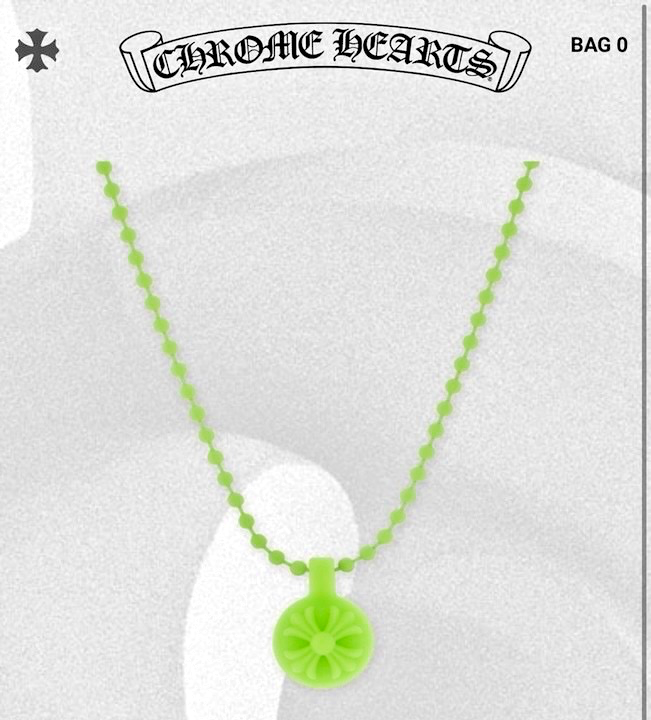 CHROME HEARTS クロスボールチャーム グリーン インボイス Chrome Hearts Silicone Crossball Charm Necklace - Green - NEW | eBay