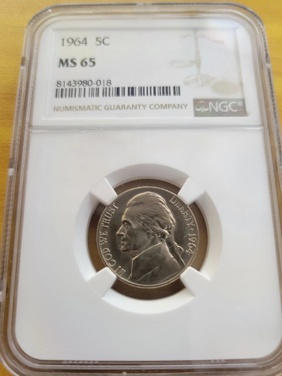 Philadelphia MS 65 Graded 1964 US Jefferson Nickels (1938-Now) for