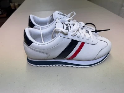 Lonsdale Russell 53 Trainers UK 7 EU 41 White Navy Red Retro Casual Shoes - Image 1 of 4