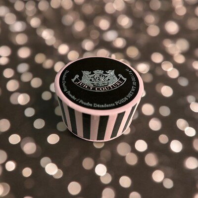 Juicy Couture Decadent Dusting Powder Box  Empty  No Powder- Sealed Powder Puff 