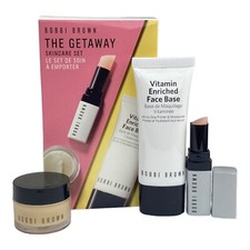 Bobbi Brown 3 Piece Skincare Set The Getaway Travel Size Face Base Lip Tint NIB