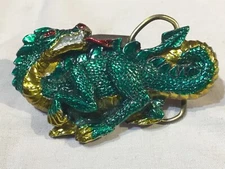 Vintage 1984 DRAGON Belt Buckle by The Great American Buckle Co. MADE IN USA ‘84