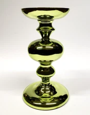 Unused Bath & Body Works GREEN FINIAL 3-Wick Candle Holder Stand Pedestal *Read*