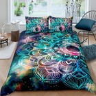 Floral Galaxy Quilt Duvet Doona Cover Set Single Double Queen King Size Bedding