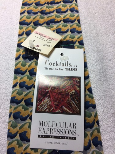 COCKTAIL COLLECTION MENS TIE YELLOW BLUE GREEN GOLD GRAY COLADA 3.75 X 56 NWT - Picture 4 of 4