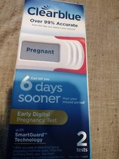 Clearblue 6 Days Sooner Early Digital Pregnancy Test 2CT FAST SHIPPING
