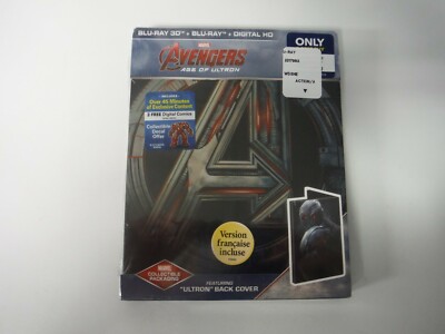 Avengers Age of Ultron Cover 3D + Blu Ray + Digital HD Best Buy Steelbook NEW