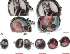 steampunk cufflinks silver Historical heroes pankhurst earhart darwin #CL70-74