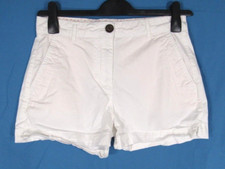 BODEN Chino Shorts WHITE STRETCH COTTON TWILL Pockets 3" INSEAM High Rise 6