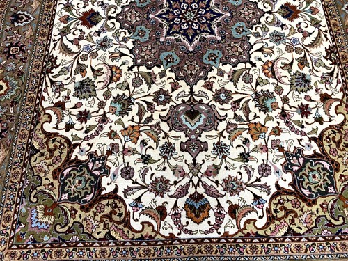 Orientteppich Teppich Perserteppich Täbriz Fein mit Seide 205x152 Luxus Pur - Bild 5 von 7