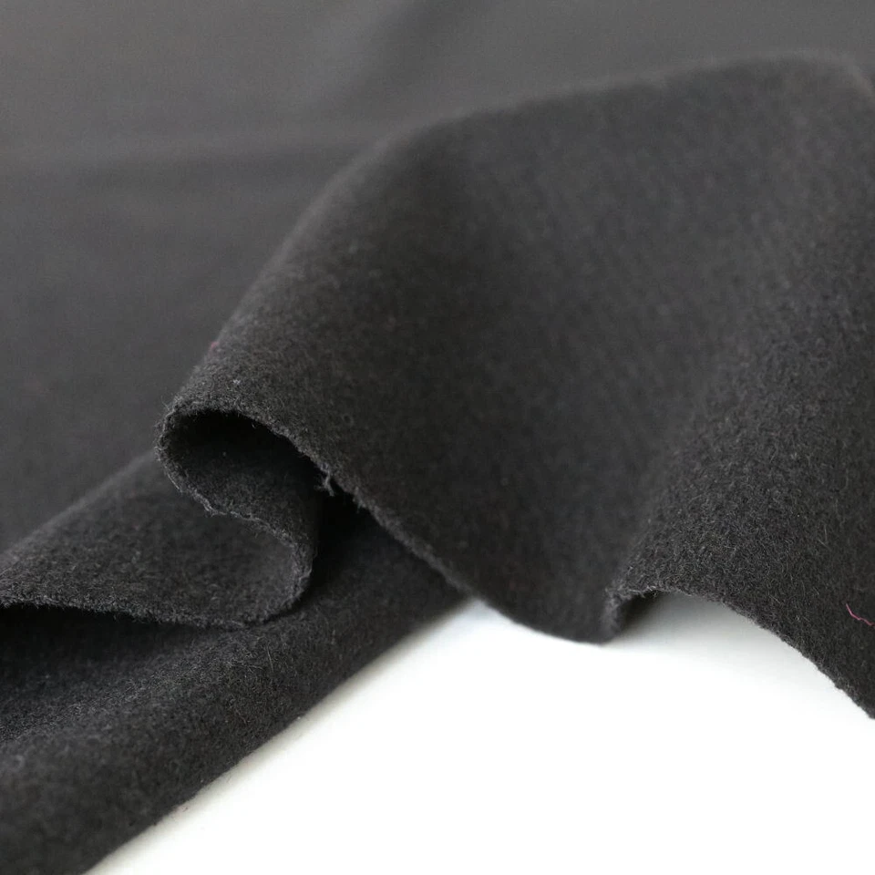 Designer Mantelstoffe Winter-Stoff Wollstoff Meterware Schwarz Klassik Gestreift - Bild 2 von 2