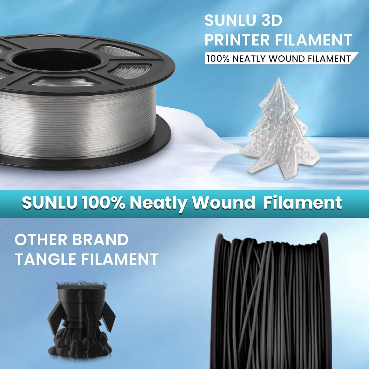 SUNLU 1.75mm±0.02mm PETG Filament Macarone Farbe Filamente 1KG Spule Rosa Sakura - Bild 4