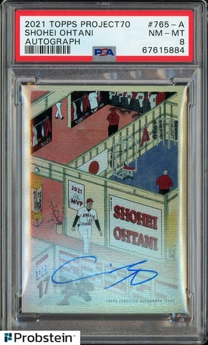 2021 Topps Project70 #765-A Shohei Ohtani Signed AUTO 19/70 PSA 8 NM-MT