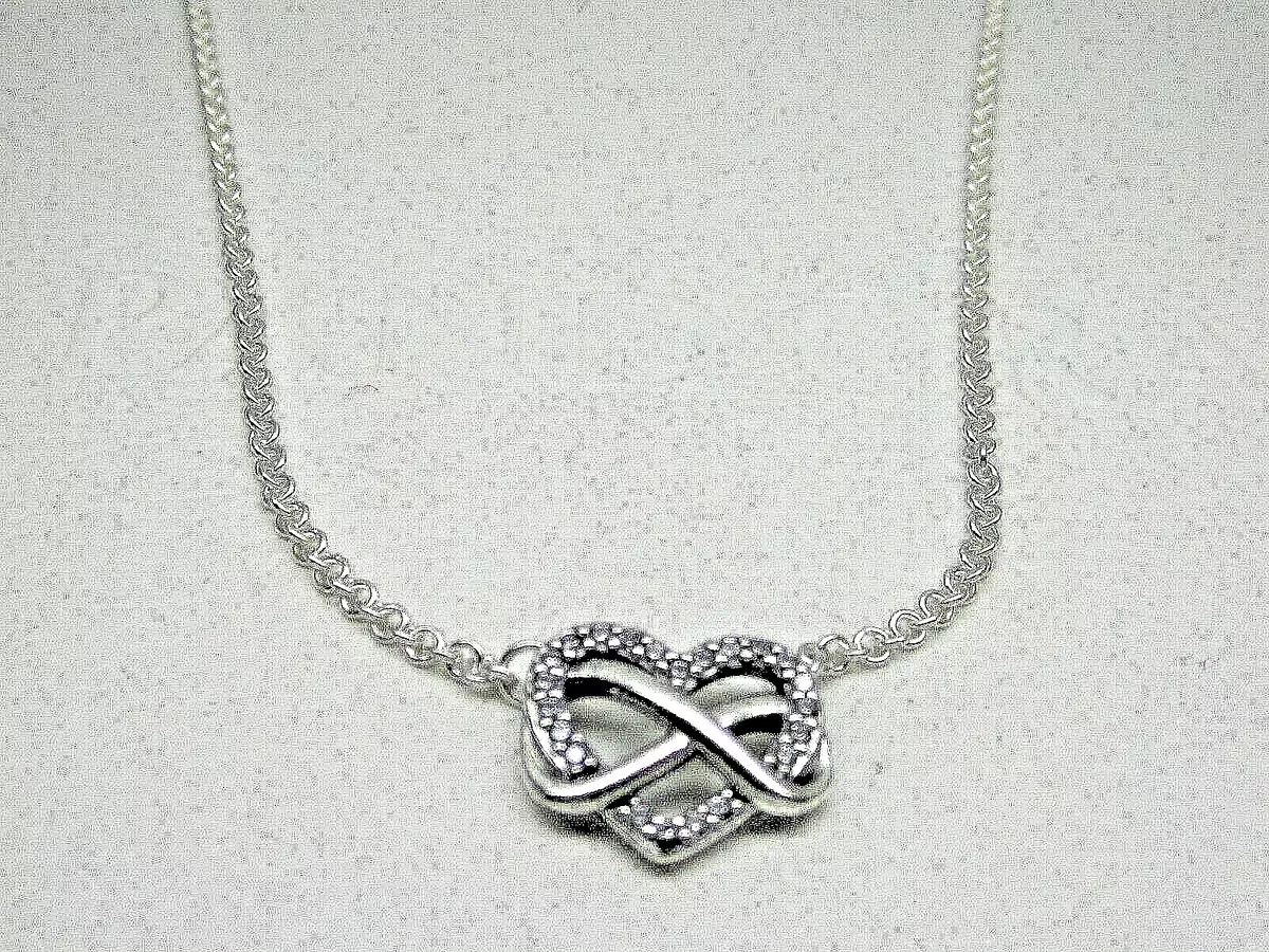 Authentic Pandora #392666C01-50cm Sparkling Infinity Heart Collier