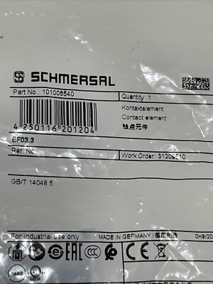 Schmersal  EF303.2 42279 Wuppertal Safety Component PN/101006540 New Sealed