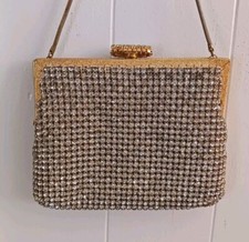 Antique Art Deco French Rhinestone Bag Small Evening Purse Clutch Handbag