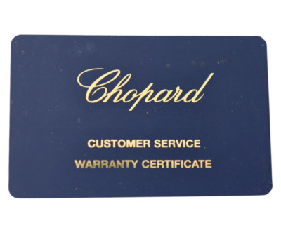 GENUINE Used Chopard Watch International Card OEM Original Accessory