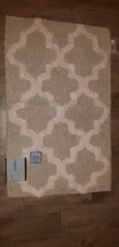 Lavish Home 100% Cotton Trellis Bathroom Mat rug Seafoam 21x34 inches