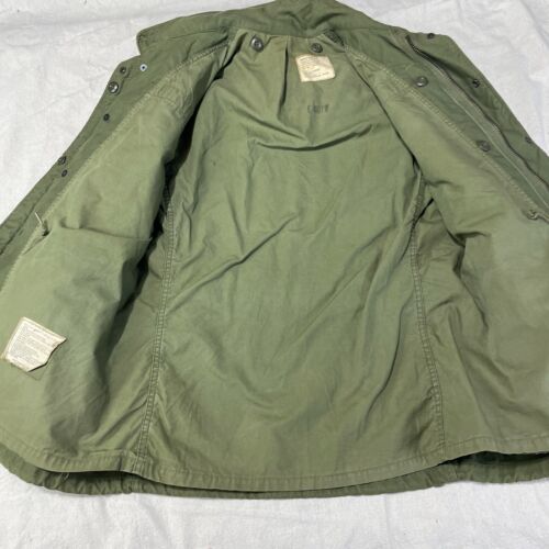 Vintage M-65 Field Jacket Coat Cold Weather OG-107 70s Air Force Military Green - Picture 8 of 21