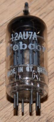 Vintage MULLARD Webcor 12AU7 / ECC 82 Vacuum Tube Mitcham 1959 k61 Halo Ribbed