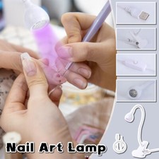 Nail Art Lamp Mini USB Gel Manicure Salon Tools UV Dryer Light Clip-On Desk.