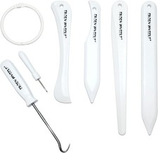 7Pcs Bone Folder and Scoring Tool, Paper Folding Tool, Bone Origami Creaser for