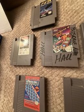 Nintendo NES Game Lot Bundle of 9 Tetris Jeopardy Marble Madness Wall Street Kid