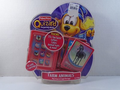 2006 FISHER PRICE--QUIZARD THE LEARNING WIZARD--FARM ANIMALS CARTRIDGE +12 CARDS