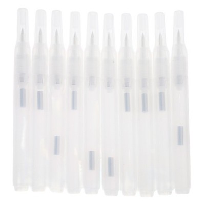 10Pcs Clear Empty Acrylic Marker Soft Brush Head Refillable Empty Paint Pen