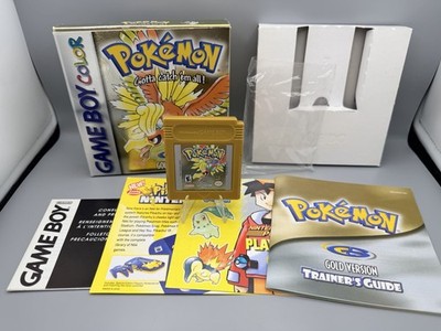 [USA NTSC] Sehr guter Zustand neue Batterie komplett in Box CIB Pokemon Gold Nintendo GBC