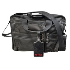 Tumi Black 16 Laptop Briefcase Bag Nylon Expa...