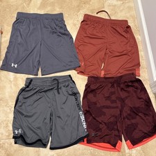 Boys Underarmour dry fit Shorts Lot of 4 size youth large