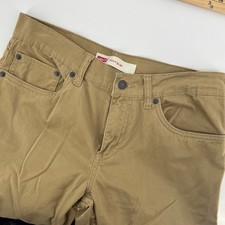 Levi's 511 Slim Fit Boys Khaki Pants Adjustable Waist Size 18 Regular