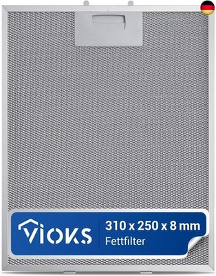 VIOKS Dunstabzug Filter & Fettfilter Dunstabzugshaube Filter Metall 310x250