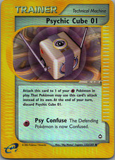 Psychic Cube Reverse Holo 01 132/147 LP Aquapolis on eBay