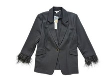 NEW CHICO'S 170 FEATHER KNIT BLAZER SZ 2