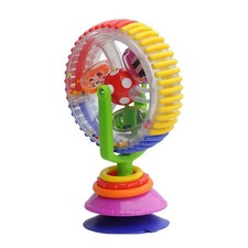 Sensory Spin & Chew Toy, Suction Cup Ferris Wheel Rattle for Babies, Teething Re