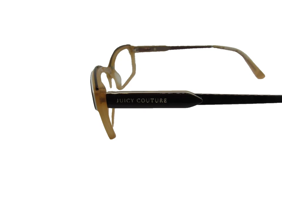 Monturas de gafas de diseñador Juicy Couture marrón y beige degradado - solo monturas Foto 3 de 4